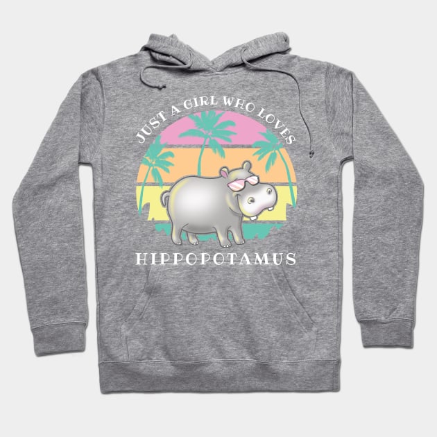 Hippopotamus Girl loves hippos Hoodie by PnJ